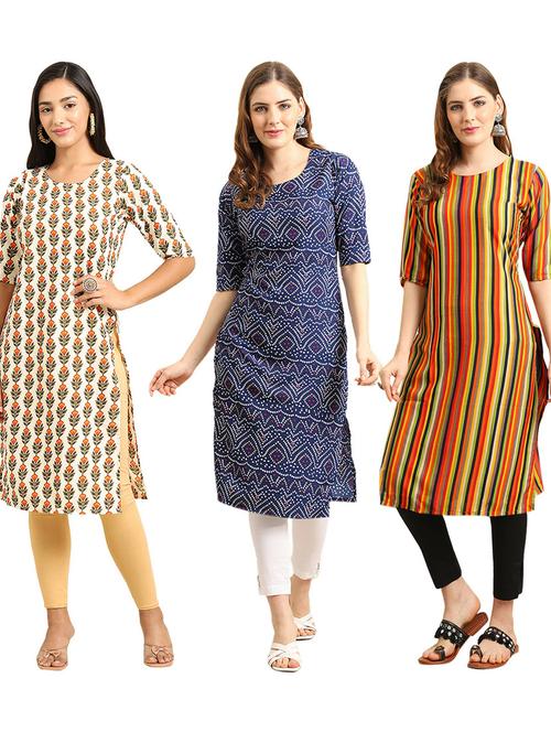 pack of 3 printed kurta - 19402356 - Very Small Image - 1