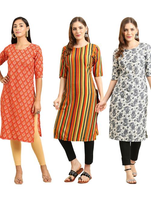 pack of 3 printed kurta - 19402362 - Very Small Image - 1