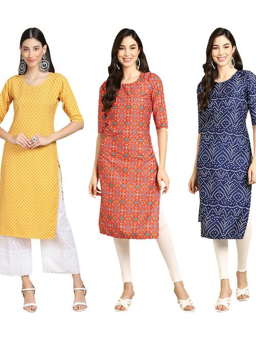 pack of 3 printed kurta - 19402424 - Very Small Image - 1