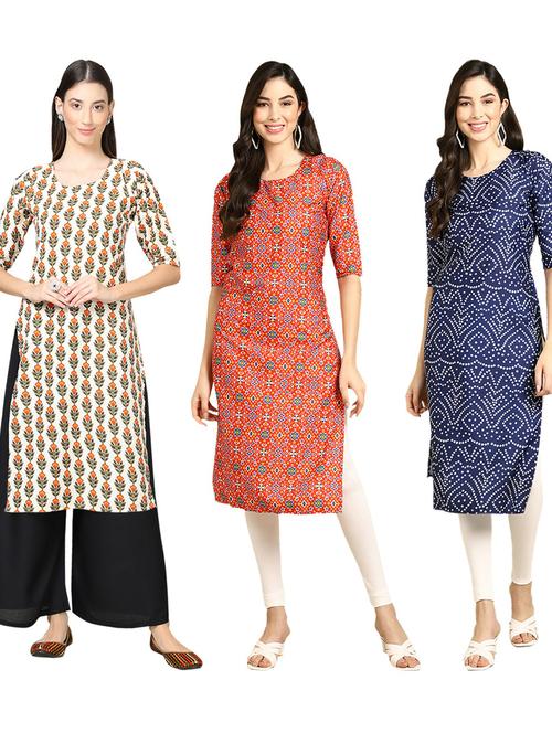 pack of 3 printed kurta - 19402434 - Very Small Image - 1