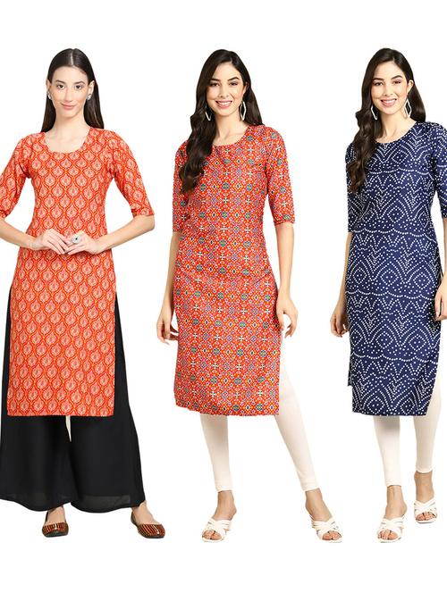 pack of 3 printed kurta - 19402444 - Very Small Image - 1