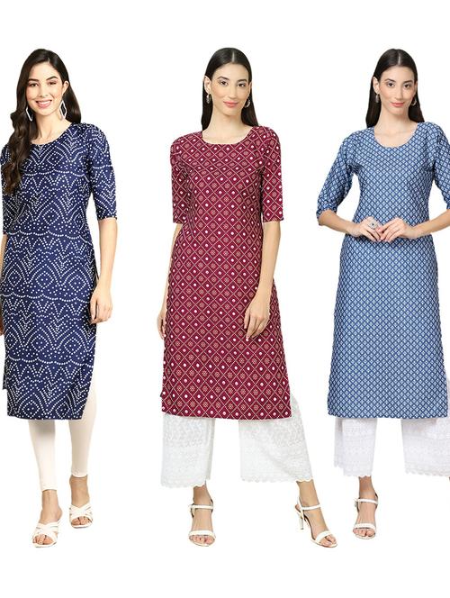 pack of 3 printed kurta - 19402476 - Very Small Image - 1