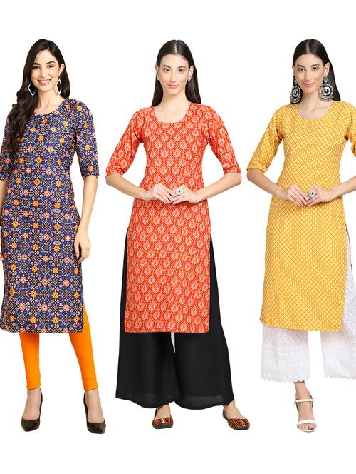 pack of 3 printed kurta - 19402490 - Very Small Image - 1