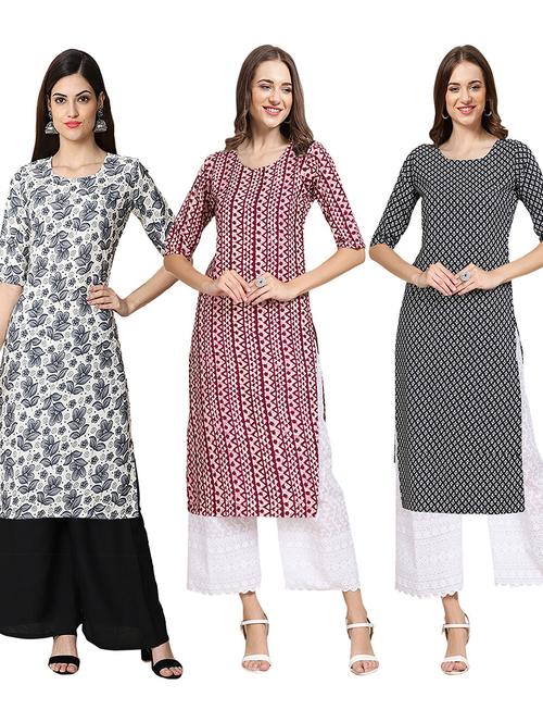 pack of 3 multi colored kurta - 19403429 - Very Small Image - 1