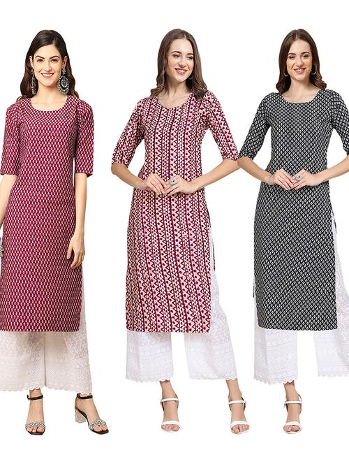 pack of 3 multi colored kurta - 19403455 - Very Small Image - 1