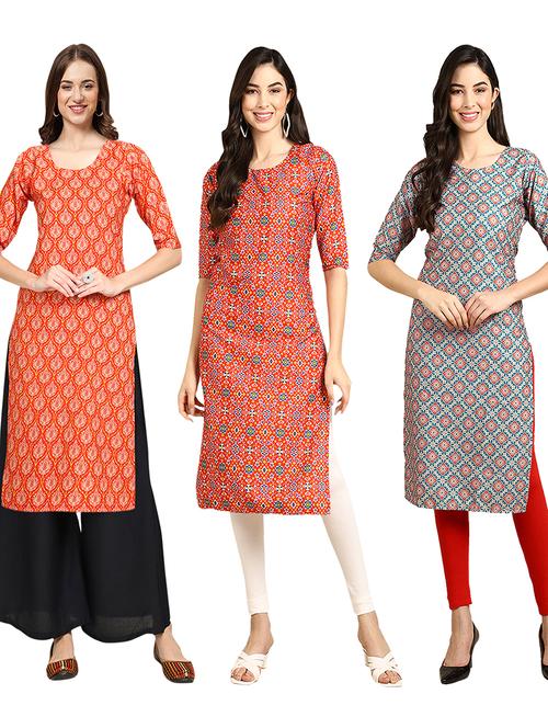 pack of 3 multi colored kurta - 19403516 - Very Small Image - 1