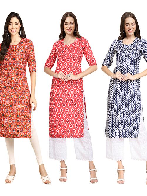 pack of 3 multi colored kurta - 19403539 - Very Small Image - 1