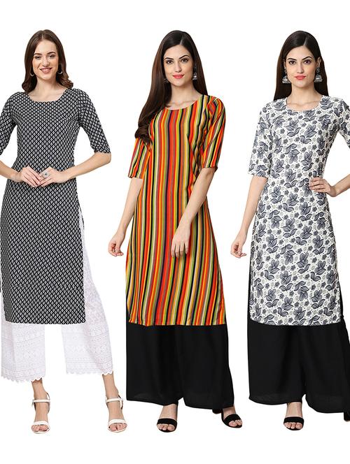 pack of 3 multi colored kurta - 19403589 - Very Small Image - 1