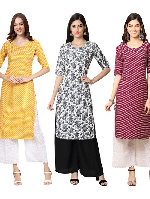pack of 3 multi colored kurta - 19403595 - Very Small Image - 1