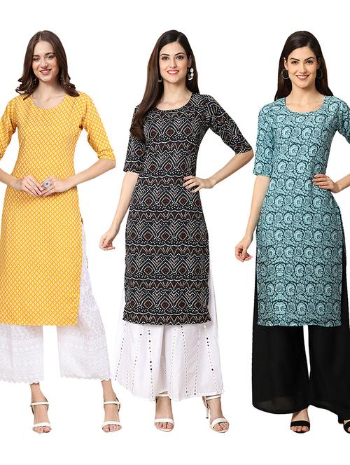 pack of 3 multi colored kurta - 19403596 - Very Small Image - 1