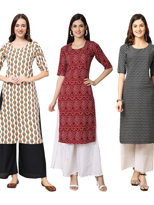pack of 3 multi colored kurta - 19403607 - Very Small Image - 1