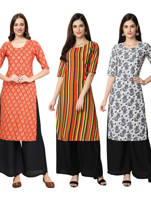 pack of 3 multi colored kurta - 19403609 - Very Small Image - 1