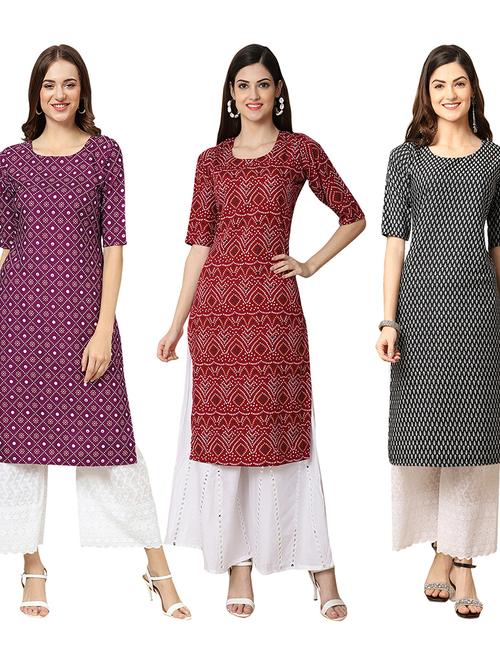 pack of 3 straight kurta - 19403617 - Very Small Image - 1