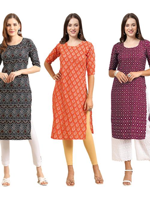 pack of 3 straight kurta - 19404180 - Very Small Image - 1