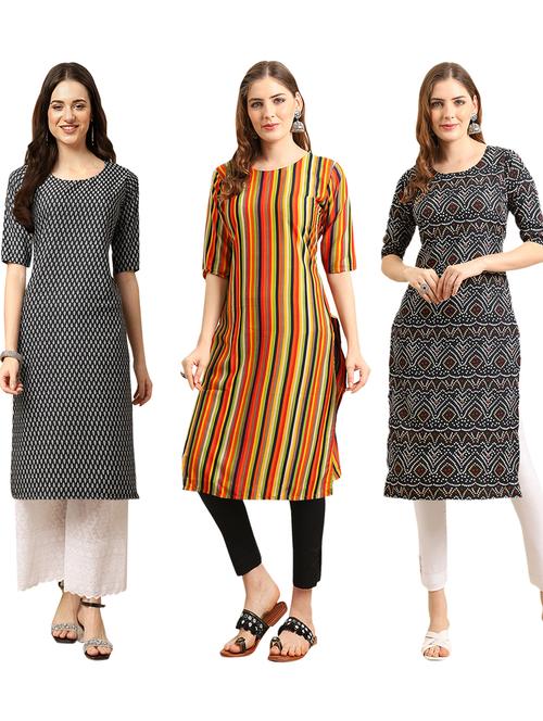 pack of 3 straight kurta - 19404529 - Very Small Image - 1
