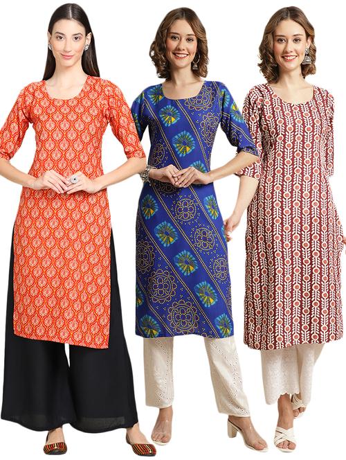 pack of 3 multi colored kurta - 19404888 - Very Small Image - 1