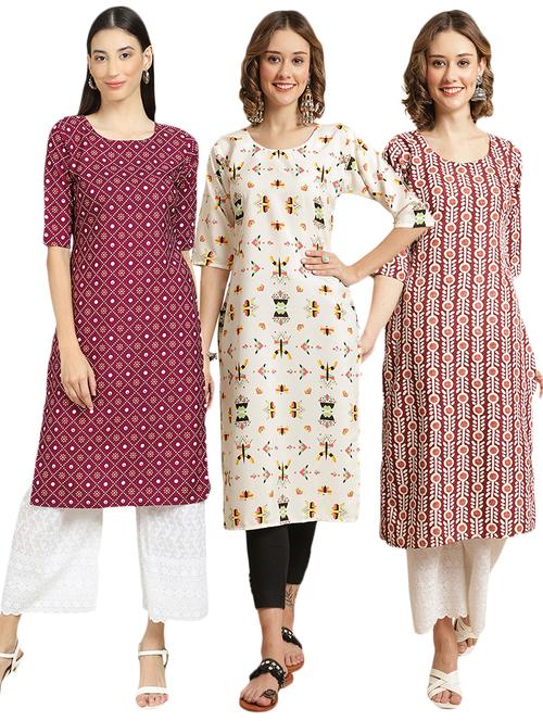 pack of 3 multi colored kurta - 19404891 - Very Small Image - 1