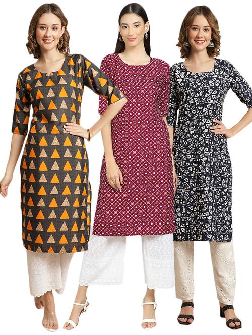 pack of 3 multi colored kurta - 19404892 - Very Small Image - 1