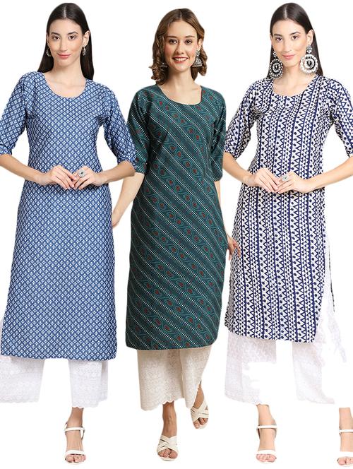 pack of 3 multi colored kurta - 19404918 - Very Small Image - 1