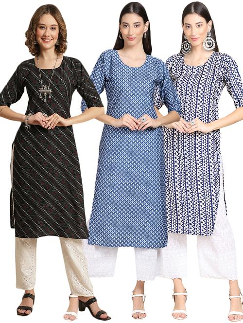 pack of 3 multi colored kurta - 19404938 - Very Small Image - 1