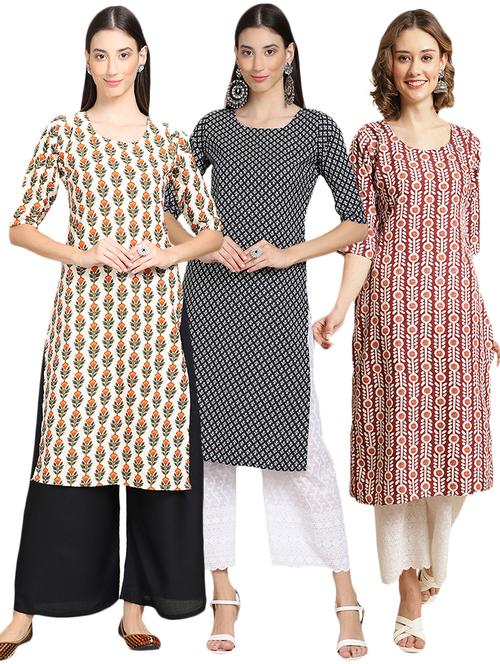 pack of 3 multi colored kurta - 19404955 - Very Small Image - 1