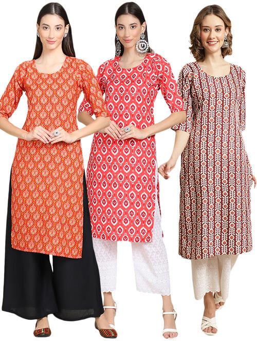 pack of 3 multi colored kurta - 19404956 - Very Small Image - 1