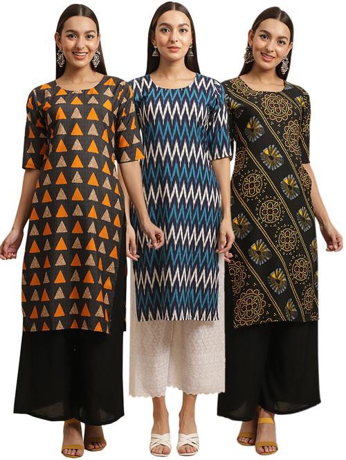 pack of 3 printed kurta - 19404999 - Very Small Image - 1
