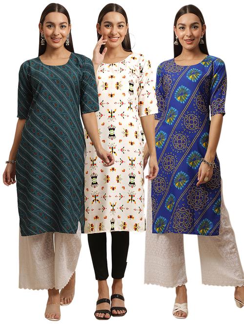 pack of 3 printed kurta - 19405020 - Very Small Image - 1