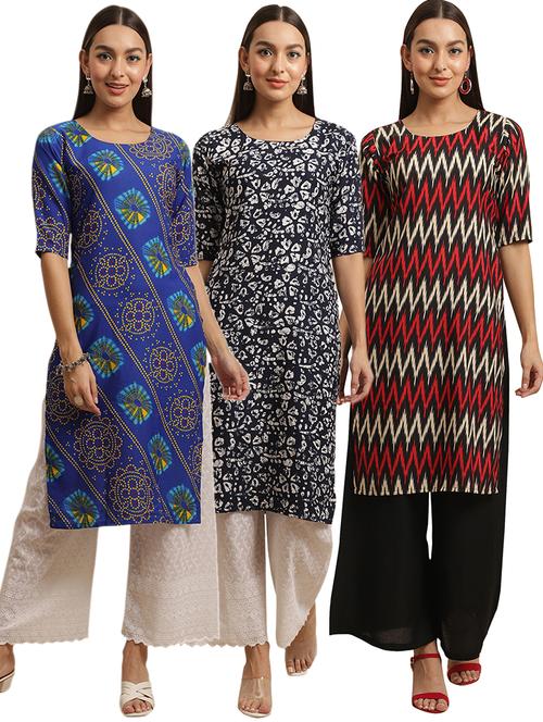 pack of 3 printed kurta - 19405022 - Very Small Image - 1