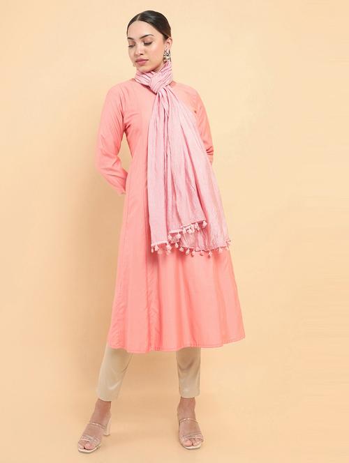 pink silk dupatta - 19405942 - Very Small Image - 1
