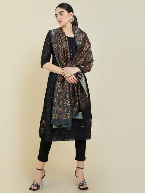 multi colored printed dupatta - 19405982 - Very Small Image - 1