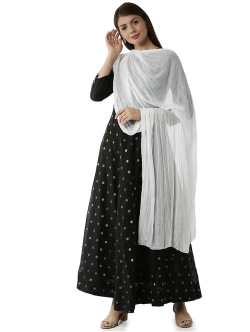 white georgette dupatta - 19405989 - Very Small Image - 1