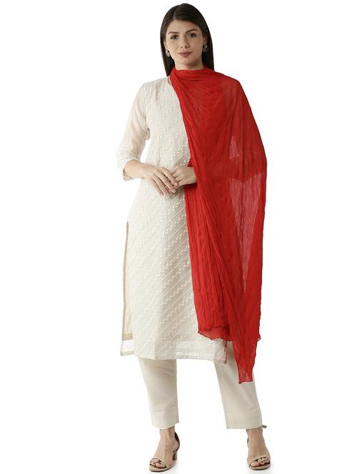 maroon georgette dupatta - 19405990 - Very Small Image - 1