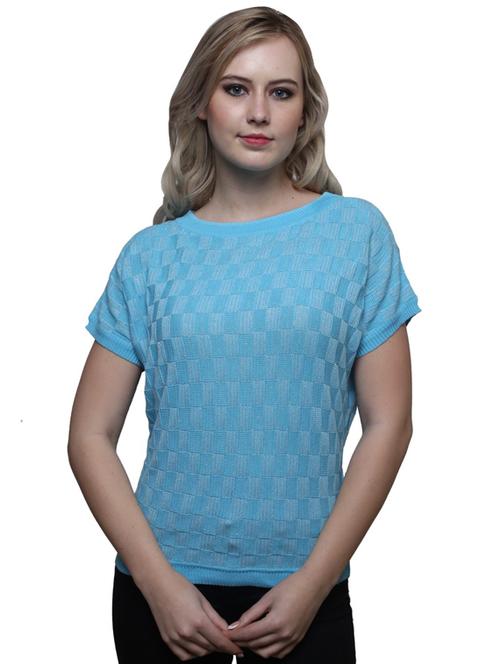 women's straight round neck top - 19406202 - Very Small Image - 1