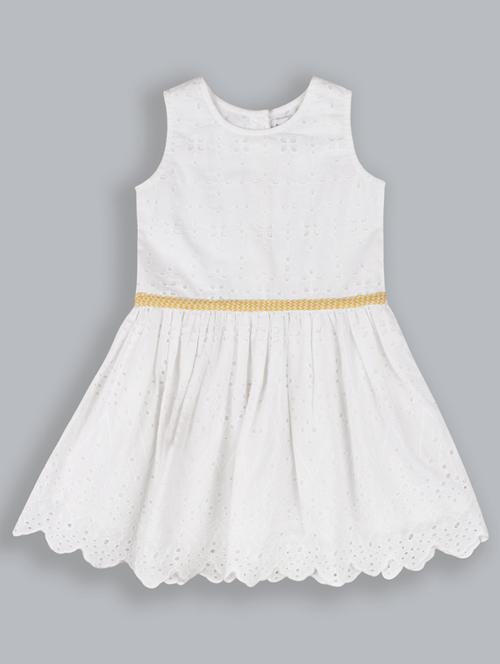round neck solid frock - 19406802 - Very Small Image - 1