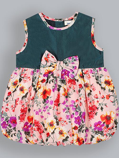 round neck printed frock - 19406835 - Very Small Image - 1