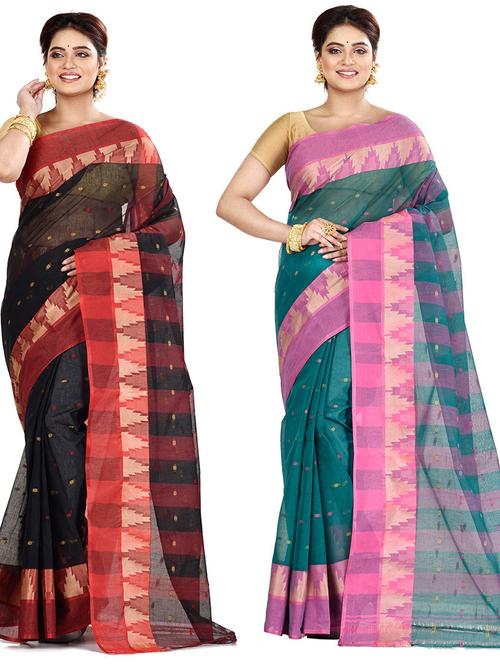 women's saree combo - 19406982 - Very Small Image - 1