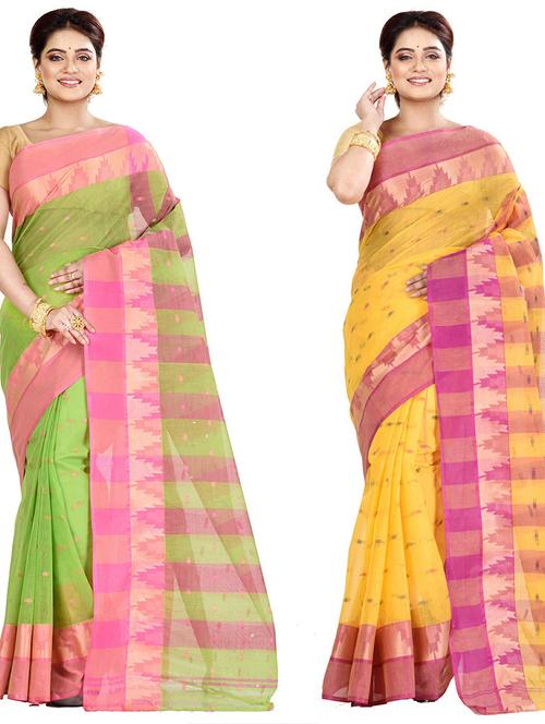women's saree combo - 19406996 - Very Small Image - 1