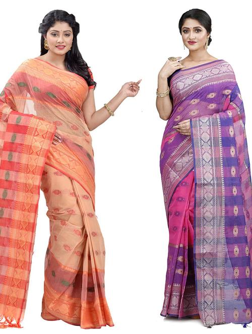 women's saree combo - 19407007 - Very Small Image - 1