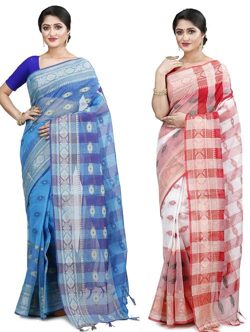 women's saree combo - 19407036 - Very Small Image - 1
