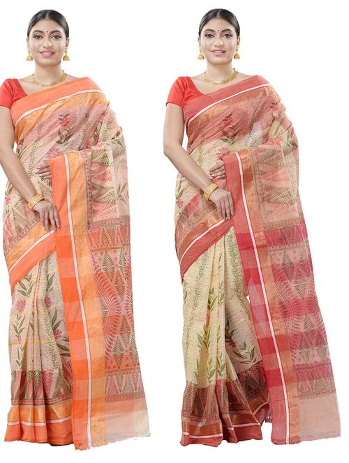 women's saree combo - 19407044 - Very Small Image - 1
