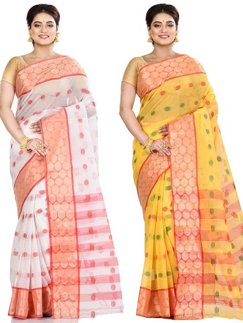 women pack of 2 casual wear combo sarees - 19407058 - Very Small Image - 1