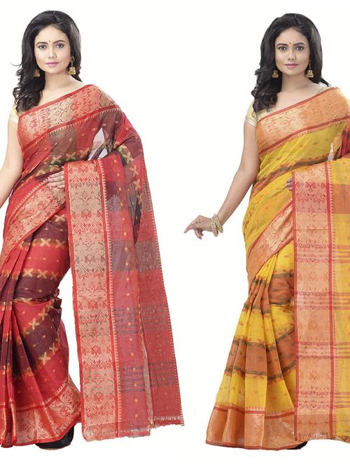 women's saree combo - 19407061 - Very Small Image - 1