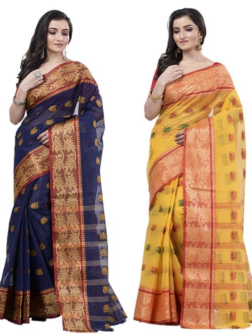pack of 2 handloom sarees - 19407082 - Very Small Image - 1
