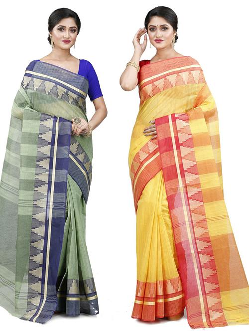 women's saree combo - 19407114 - Very Small Image - 1