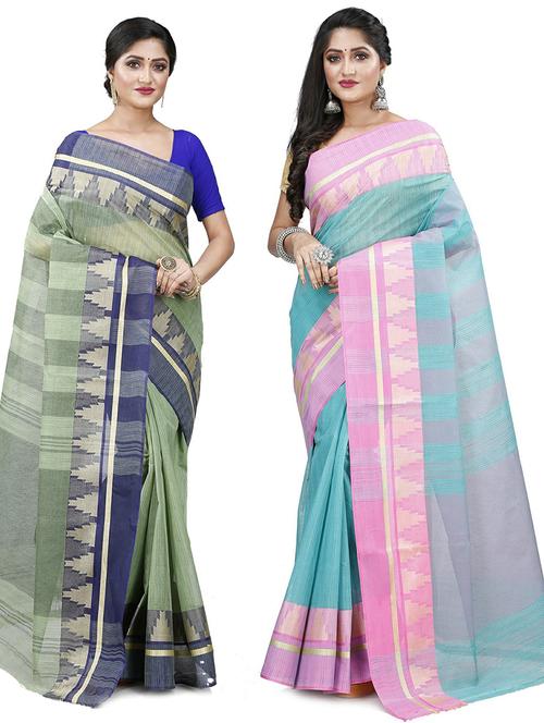 women's saree combo - 19407115 - Very Small Image - 1