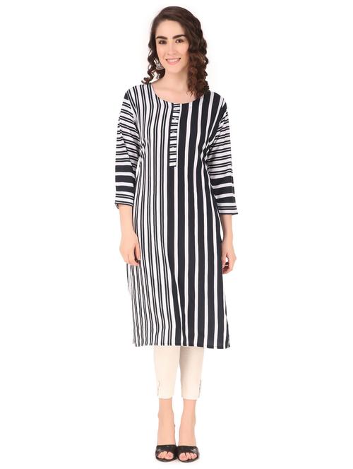 multi colored crepe straight kurta - 19408298 - Very Small Image - 1