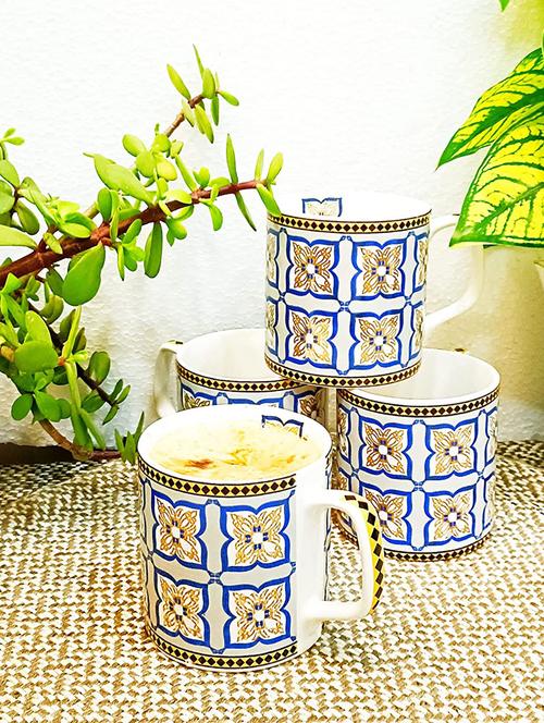 caffeine ceramic handmade multicolor tea cup set (set of 6) - 19408748 - Very Small Image - 1