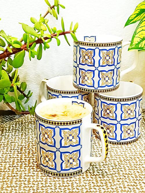 caffeine ceramic handmade multicolor tea cup set (set of 4) - 19408753 - Very Small Image - 1