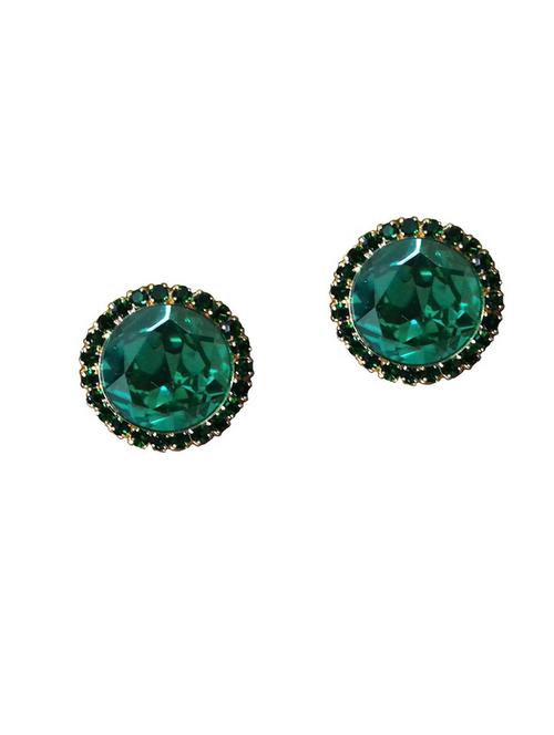 green metal studs clip on earring - 19409104 - Very Small Image - 1